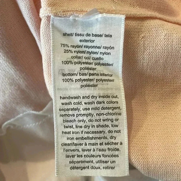 Tommy Hilfiger Contrast-Hem Shirt Embellished Collar Sweater in Pink Small - Picture 7 of 7